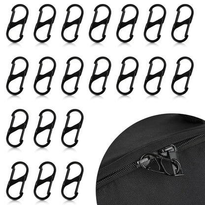 10-pack Anti-Stöld Dragkedjelås – Dubbel fjäderklämma för Väskor & Resor